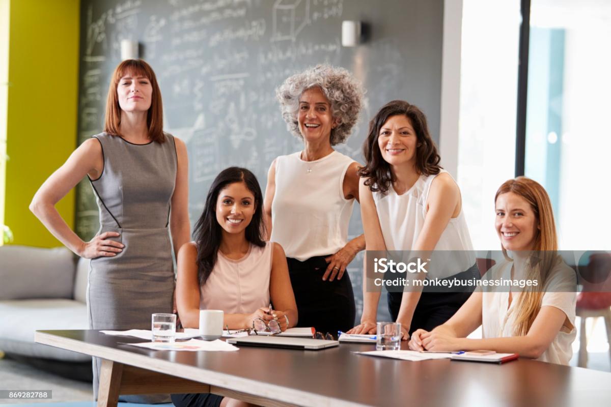 Women of various ages at work.