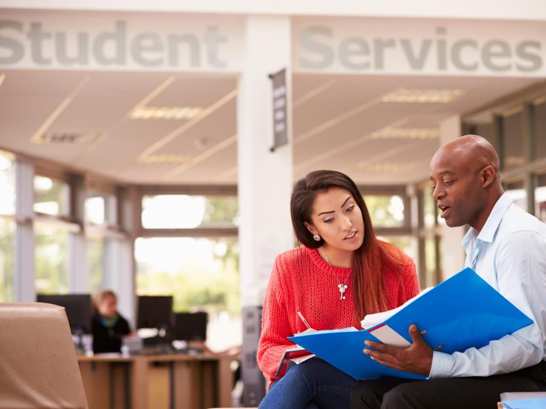 A student with a mentor or professor
